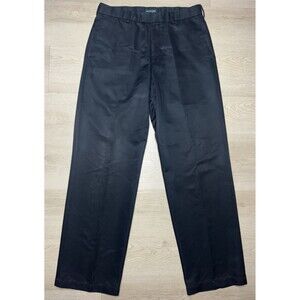 Dockers Premium Black Flat Front Relaxed Fit Mens Dress Pants 31x32